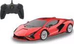 JAMARA Lamborghini Si&aacute;n RC Stunt Car 1:24 Scale Ready-to-Drive Red Plastic
