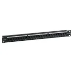 EFB-Elektronik ECOLAN Patch Panel UTP 24xRJ45 Cat.6 19 inch 1U RAL9005 Black
