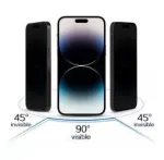 iLike Samsung Galaxy A34 5G grūdinto stiklo privatumo apsauga nuo įbrėžimų, juoda