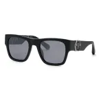 Philipp Plein vyri&scaron;ki akiniai nuo saulės SPP042M54703X &ndash; juodas rėmelis, pilki lę&scaron;iai, 54 mm