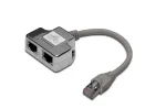 DIGITUS CAT 5e ki&scaron;tukinis adapteris 2x RJ45 lizdas į 1x RJ45 ki&scaron;tuką 0,19 m