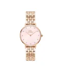 DANIEL WELLINGTON Petite Lumine moteri&scaron;kas laikrodis 28mm rožinis auksas nerūdijančio plieno tinklelis DW00100617