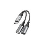 Dudao L13C+ 2-in-1 USB-C į USB-C adapteris su garsu ir įkrovimu