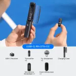 BOYA MAGIC-05 belaidis mikrofonas 2,4 GHz USB-C &ndash; juodas