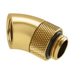 Barrow TWT45-B01 45&deg; kampinis adapteris G1/4 vyri&scaron;kas į G1/4 moteri&scaron;kas, sukamas, auksinis