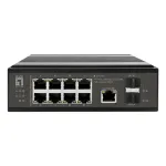 LevelOne IGP-1091 pramoninis PoE+ komutatorius, 8x 2,5G PoE, 2x 1G/10G SFP+ auk&scaron;tyn nukreiptos jungtys