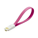 LogiLink USB 2.0 magnetinis įkrovimo ir duomenų kabelis &ndash; USB-A į Micro USB-B &ndash; 1 m &ndash; rožinis