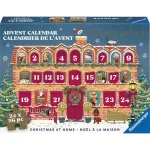 RAVENSBURGER Kalėdų kalendorius su dėlionėmis Christmas at Home - 24 mini dėlionės, 576 detalės, Softclick technologija