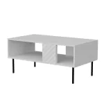 Kavos staliukas Cama Meble LUCCA 100 x 55 x 46 cm, stačiakampis baltas