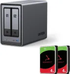 UGREEN NASync DXP2800 2 dėžių NAS su 8TB (2x Seagate IronWolf 4TB), Intel N100, 2.5GbE