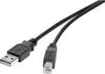 Renkforce USB 2.0 kabelis A į B 1m juodas, auksuoti kontaktai RF-4463070