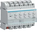 Hager TYAS610D KNX &scaron;viesos ir žaliuzių aktuatorius 10/5 kanalų 16A C-Load Secure