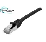 EXERTIS CONNECT Cat. 6A S/FTP komutacinis kabelis, 0,3 m, juodas, be halogenų, GRS sertifikuotas 854546