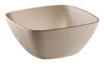 APS NERO kvadratinė padėklo lėk&scaron;tė 250 x 250 mm smėlio spalvos melaminas, sukraunama, atspari kar&scaron;čiui, tinkama plauti indaplovėje 85417