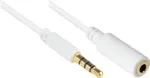 GoodConnections AS-35V4W2 3,5 mm 4 polių audio prailginimo kabelis, vyri&scaron;kas į moteri&scaron;ką, baltas, 2 m