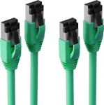 S CONN maximum connectivity BASIC-S Cat. 8.1 F/FTP PIMF LSZH žalias komutacinis kabelis 1,0 m, 2 vnt. SC08-41023-2