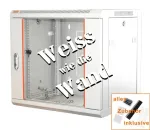 IT-BUDGET 19 colių tinklo spintelė SWA - 12U - 570x600 mm - stiklinės durelės - nuimami &scaron;onai - montuojama ant sienos arba grindų - priedų rinkinys - grynai balta (90ITB19WS1266GW)