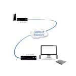 ADDER ALIF1002R-IEC KVM prailgintuvo imtuvas - dvigubas DVI-D, USB 2.0, garso, Gigabit Ethernet, juodas