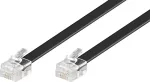 Wentronic Goobay RJ12 modulinis kabelis, 6P6C, vyri&scaron;kas-vyri&scaron;kas, 15 m, juodas 50324