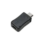 Logilink USB adapteris - 5 kontaktų Micro-USB B tipas (ki&scaron;tukas) - Mini-USB, A tipas (lizdas) (USB 2.0) - juodas (AU0010)