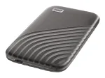 WD My Passport SSD WDBAGF0020BGY - SSD - verschl&uuml;sselt - 2TB - extern (tragbar) - USB 3,2 Gen 2 (USB-C Steckverbinder) - 256-Bit-AES - Space-grau (WDB