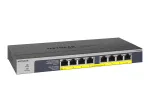NETGEAR GS108PP nevaldomas gigabitinis Ethernet (10/100/1000) jungiklis su PoE, juodas