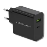 Maitinimo adapteris QOLTEC 51717 45W 20V 3A AC vidinis įkroviklis i&scaron;maniesiems laikrodžiams, juodas