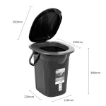 GreenBlue GB320BL ne&scaron;iojamas tualeto kibirėlis su dangčiu, rankena, 19 l