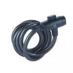 12 mm plieninis rakinamas dviračio kabelis YCK0/12/200/2 Juodas