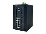 LevelOne IGX-2072 20-Port L2+ Pramoninis Valdomas Jungiklis, 8 x 1GbE RJ45, 8 x 1GbE SFP, 4 x 1/2.5/10GbE SFP+, DIN-Bėgis, -40&deg;C iki 80&deg;C
