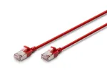 DIGITUS Slim Patch laidas CAT6A F/FTP 3 m raudonas