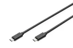 DIGITUS ASSMANN USB Type-C jungiamasis laidas, C tipo C į C, vyri&scaron;kas/vyri&scaron;kas, 3m, juodas, didelės spartos