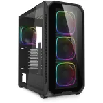 Korpusas PC Sharkoon AK5G RGB Midi Tower Juodas