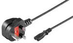 Microconnect PE090718 maitinimo laidas 1,8 m, G tipo ki&scaron;tukas &ndash; C7 mova, juodas
