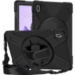 eSTUFF ES681858-BULK AUSTIN galinis dangtelis, skirtas Samsung Galaxy Tab S10+/S9+/S9 FE+/S8+/S7+/S7 FE, silikonas/polikarbonatas, juodas