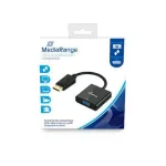 Vaizdo kabelio adapteris MediaRange MRCS173 0,15 m VGA DisplayPort juodas