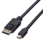 Roline DisplayPort kabelis, DP ki&scaron;tukas - Mini DP ki&scaron;tukas, juodas, 1,5 m (11.04.5638)