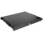 ROLINĖ 19 inch 1U užrakinamas stalčius juodos ABS spalvos