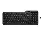 HP 475 dviejų režimų belaidė klaviatūra, pilno dydžio (100 %), belaidė, RF Wireless + Bluetooth, membraninė, juoda