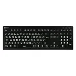 LogicKeyboard XL-Print Astra 2 White on Black DE (PC)