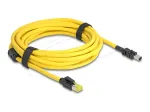 DeLOCK 81253 tinklo kabelis Cat6 RJ45 &ndash; 8 kontaktų gnybtų blokas 5 m juoda/geltona