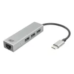 USB-C Hub ACT AC7055 3x USB-A Gigabit Ethernet