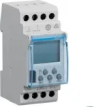 Hager EGN103 savaitinis laikmatis su skaitmeniniu ekranėliu, 1 perjungimo kontaktų grupė, 16 A, 230 V, IP20, pilkas