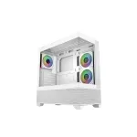 Cooler Master Elite 690 WOOD White korpusas, 270&deg; pilno vaizdo grūdintas stiklas, vientisi kampai