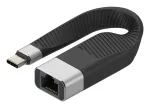Techly ICOC USBC-RJ45 tinklo kabelis, USB Type-C &ndash; RJ-45, 0.144 m, juodas