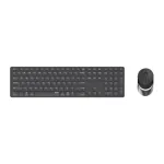 Rapoo 9850M belaidė klaviatūra ir pelė, RF / Bluetooth, QWERTZ voki&scaron;kas i&scaron;dėstymas, pilka