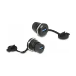 Keystone modulis DELOCK 86966 &mdash; USB 3.2 Gen 1 Type-A į Type-A, juodas, 32,5&times;23,5 mm