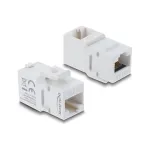 Delock 90713 Keystone modulio sujungėjas RJ45 lizdas&ndash;lizdas, Cat.6A, 90&deg; kampu, plastikinis, UTP, baltas