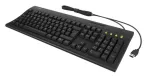 Klaviatūra KeySonic KSK-8041U-CR su i&scaron;maniąja kortelių skaitytuvu, USB, voki&scaron;kas i&scaron;dėstymas, juoda