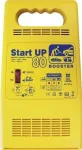 GYS START UP 80 automatinis akumuliatoriaus įkroviklis su akumuliatoriaus testeriu ir greitojo paleidimo sistema, 12 V, 25 A